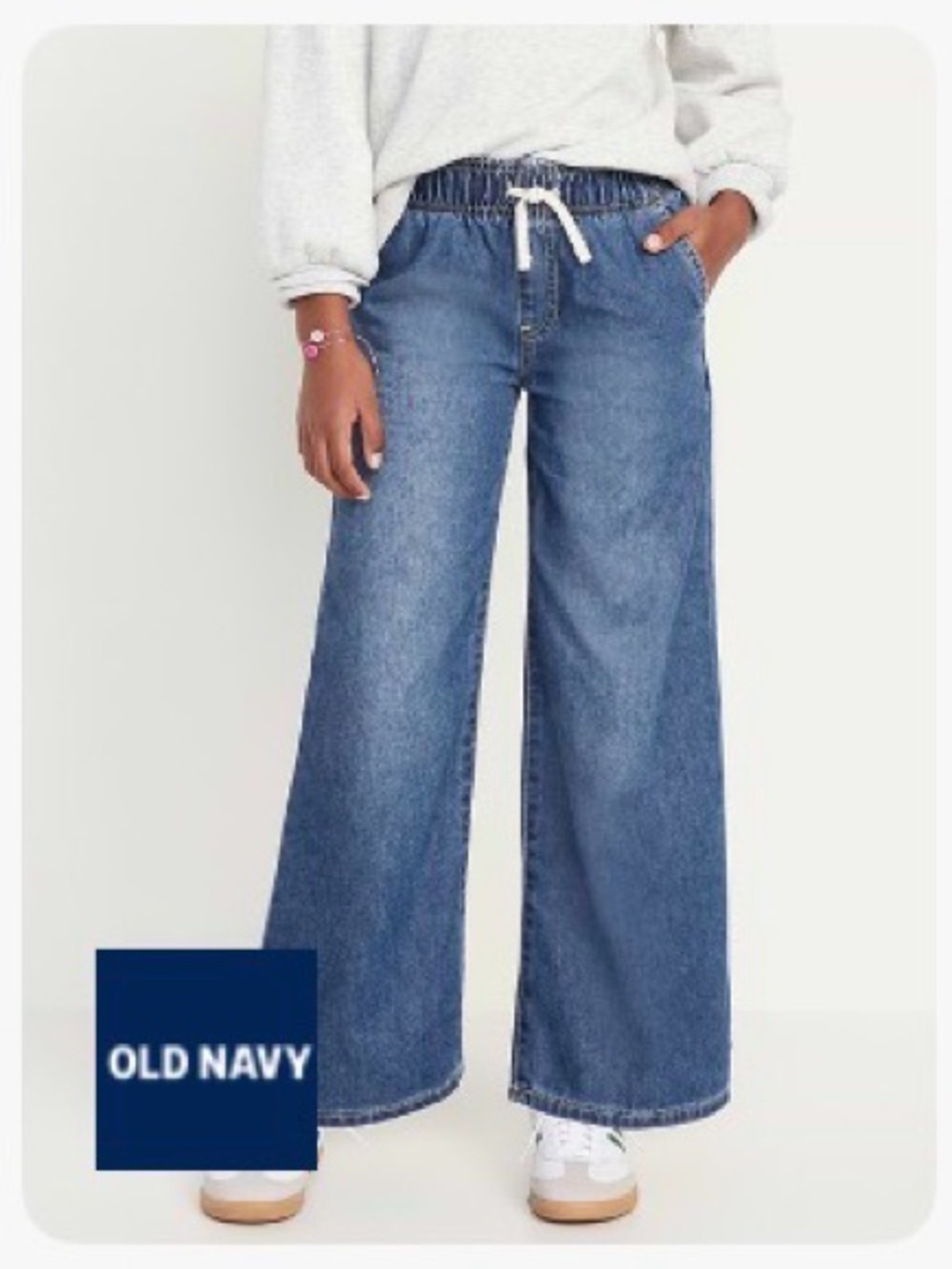 Old Navy Girls High Waist Baggy Wide Leg Jeans